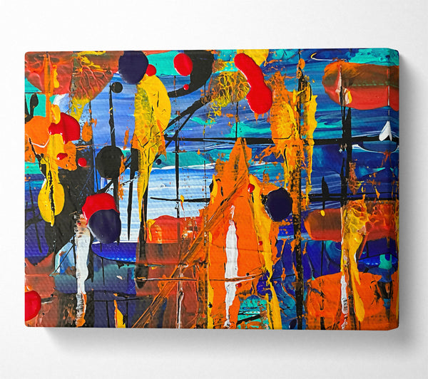 A Canvas Print of Orange Abstract Dance Canvas Art
