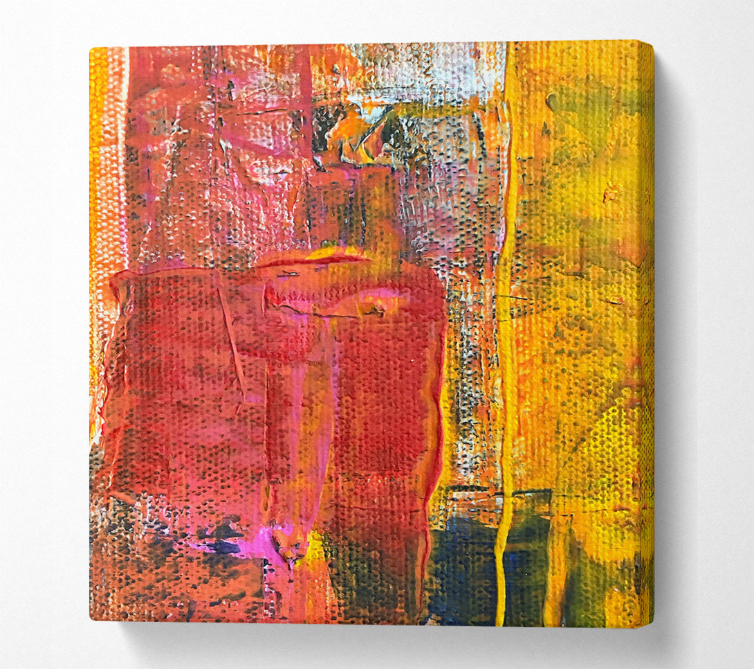  A Canvas Print of Crimson Abstract Scape Canvas Wall Art