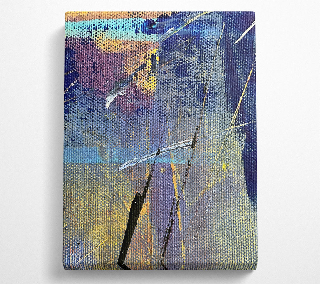  A Canvas Print of Blue Abstract Strokes Canvas Print