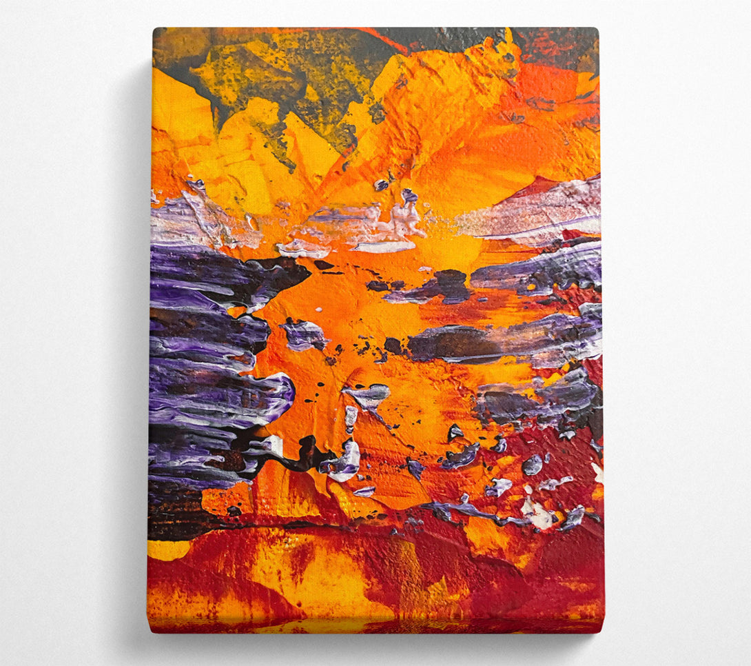  A Canvas Print of Orange Abstract Burst Canvas Art