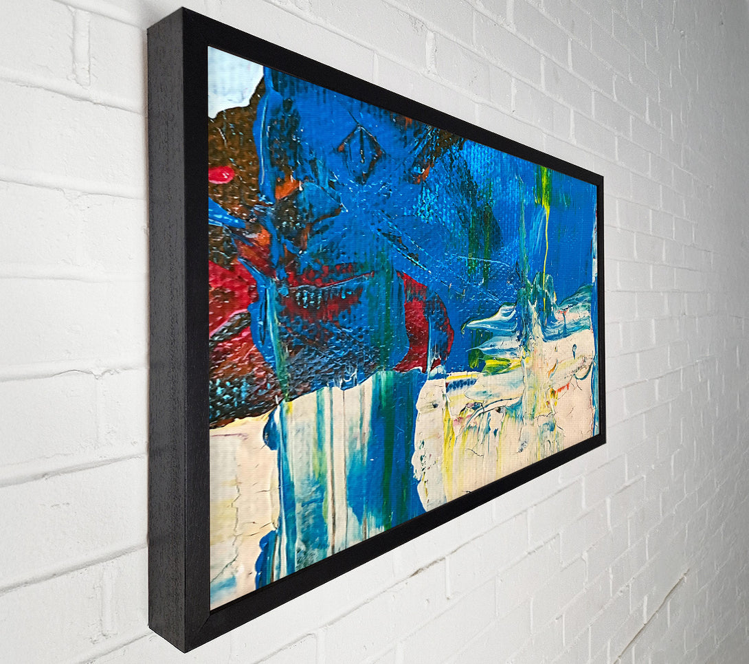  A Canvas Print of Azure Brushstrokes And Dreams Canvas Print