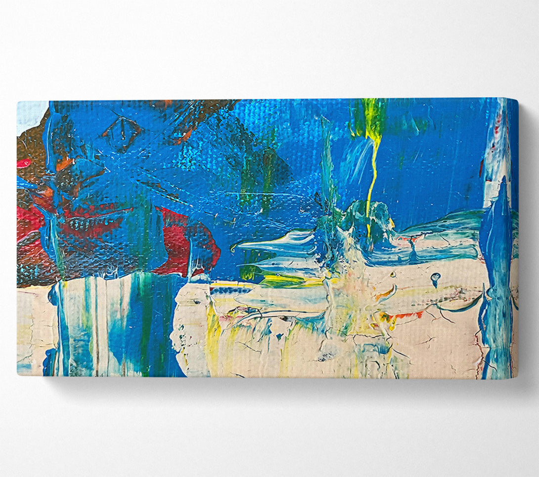  A Canvas Print of Azure Brushstrokes And Dreams Canvas Print