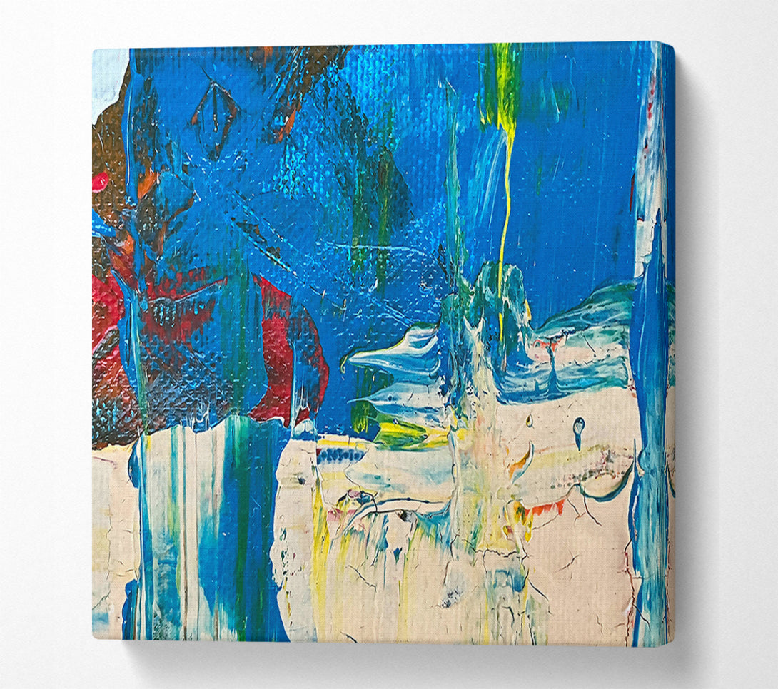  A Canvas Print of Azure Brushstrokes And Dreams Canvas Print