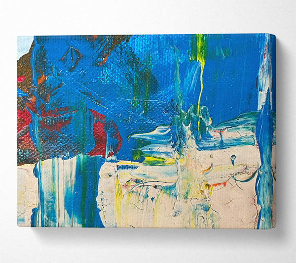  A Canvas Print of Azure Brushstrokes And Dreams Canvas Print
