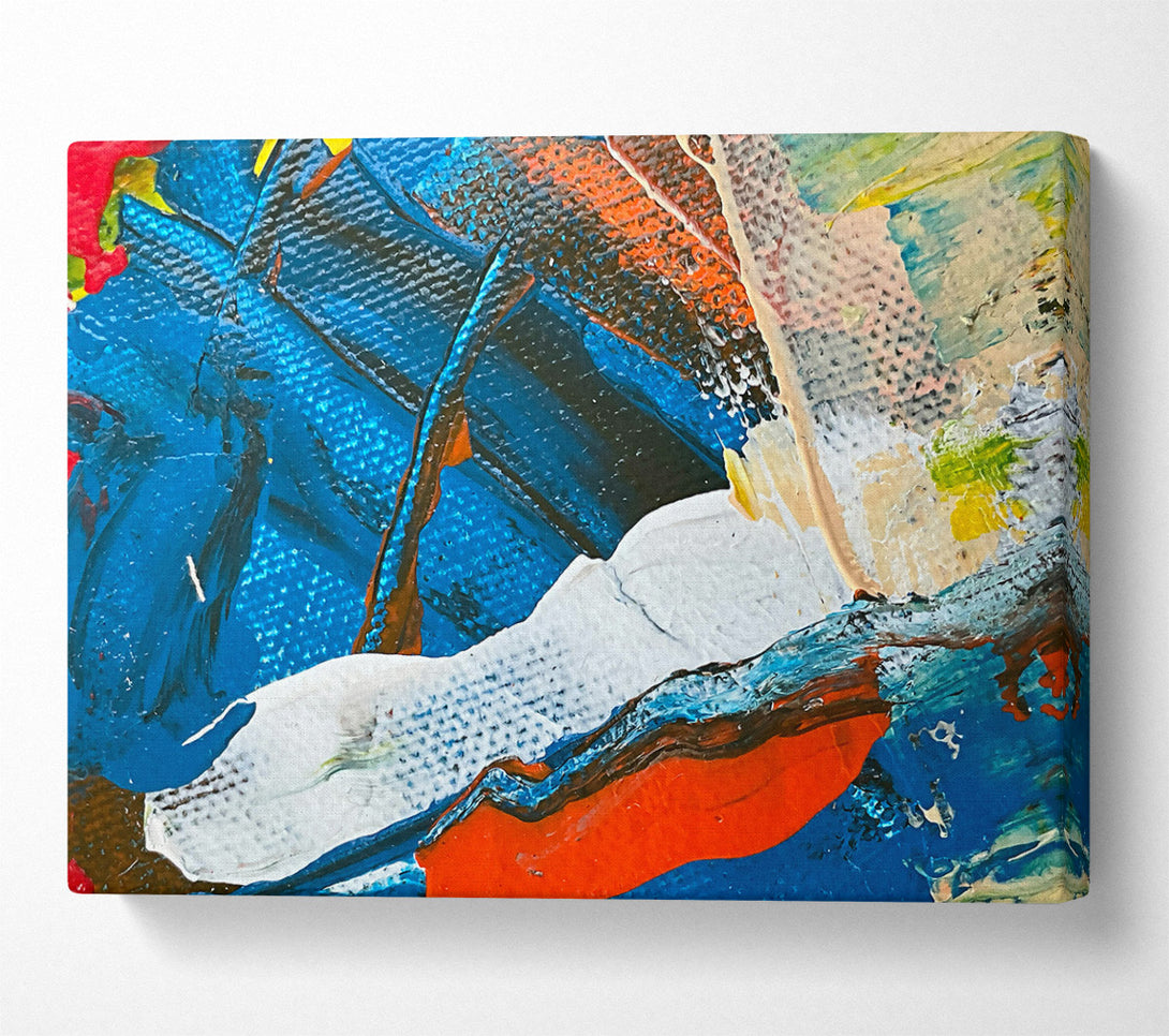  A Canvas Print of Azure Abstract Swirls Canvas Print