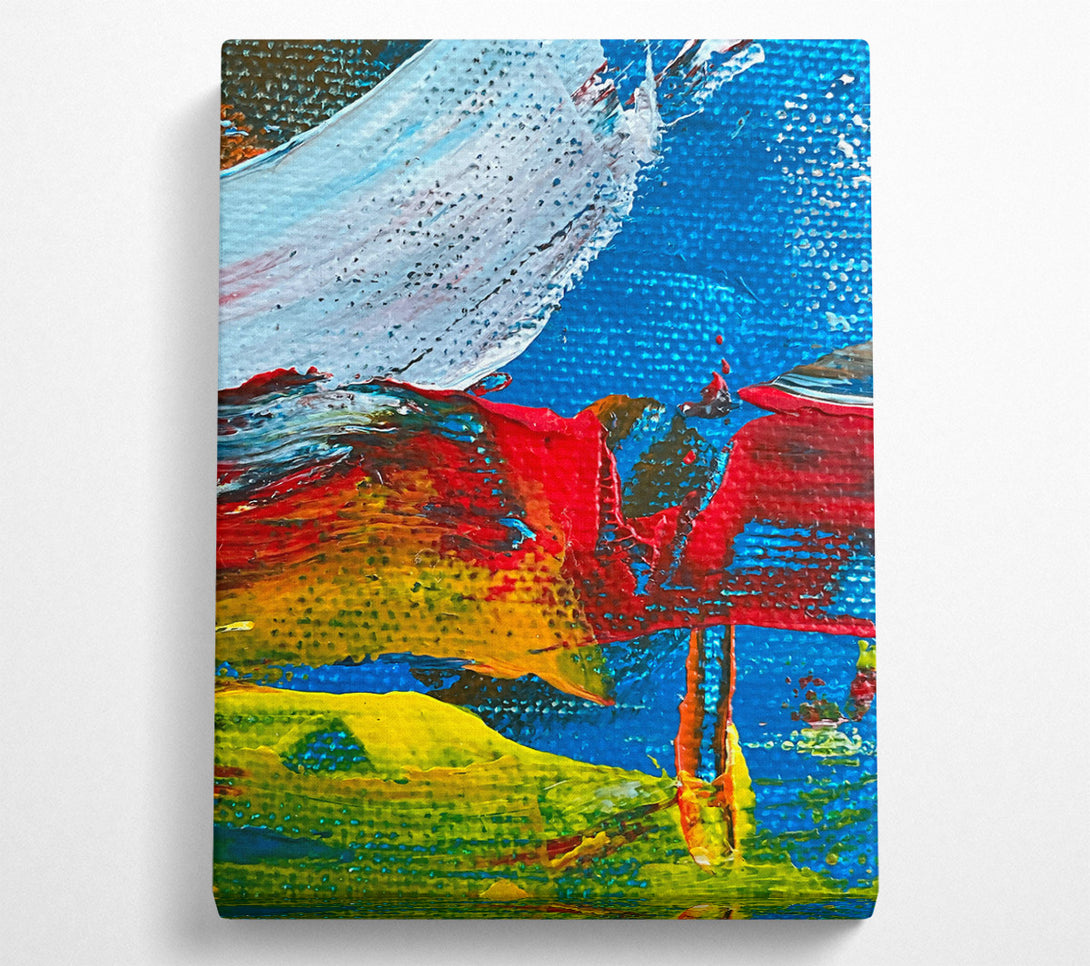  A Canvas Print of Blue Abstract Strokes Canvas Print