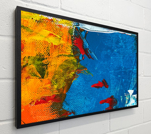 Azure And Flame Abstract