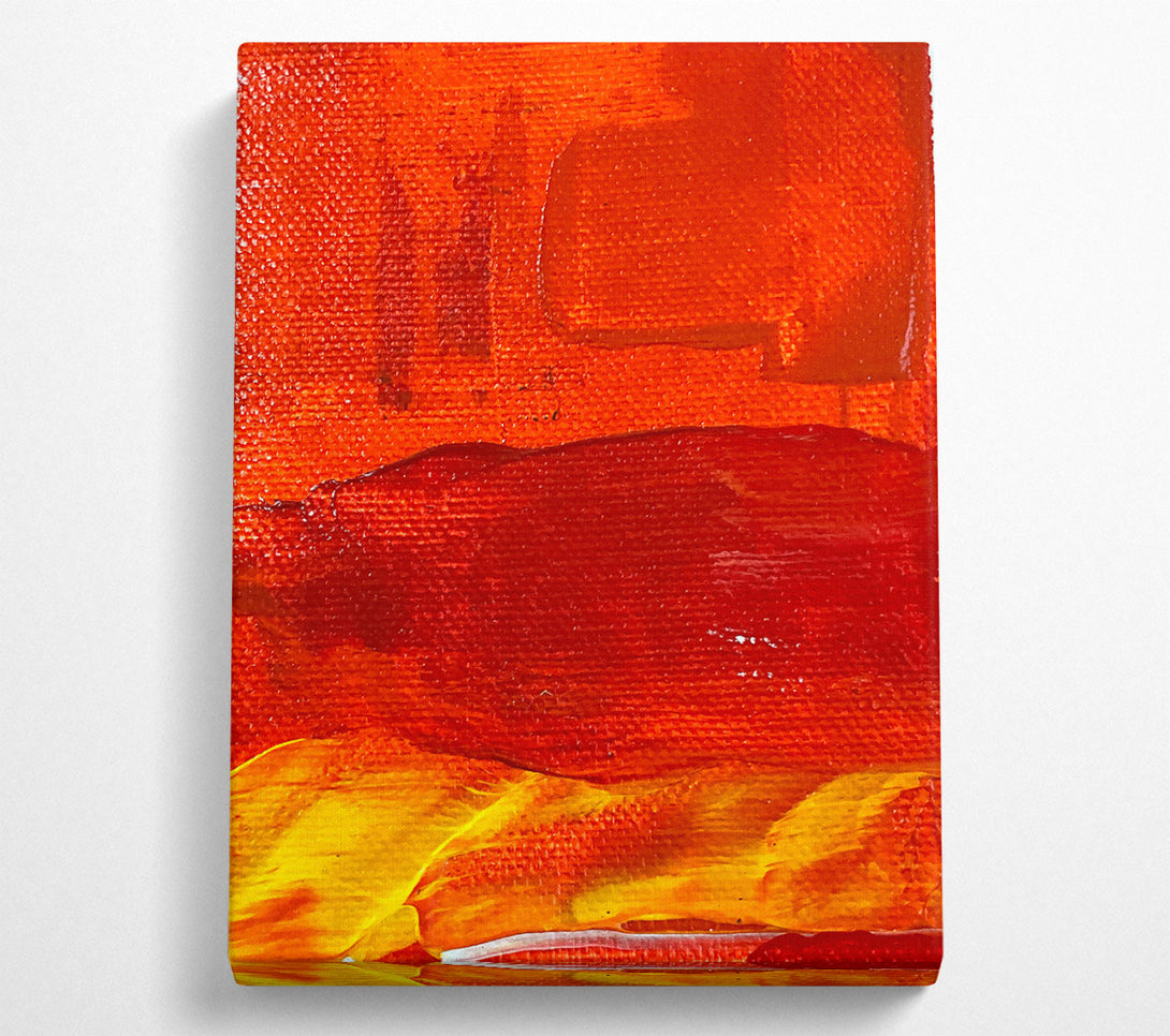  A Canvas Print of Orange Sunset Hues Canvas Art