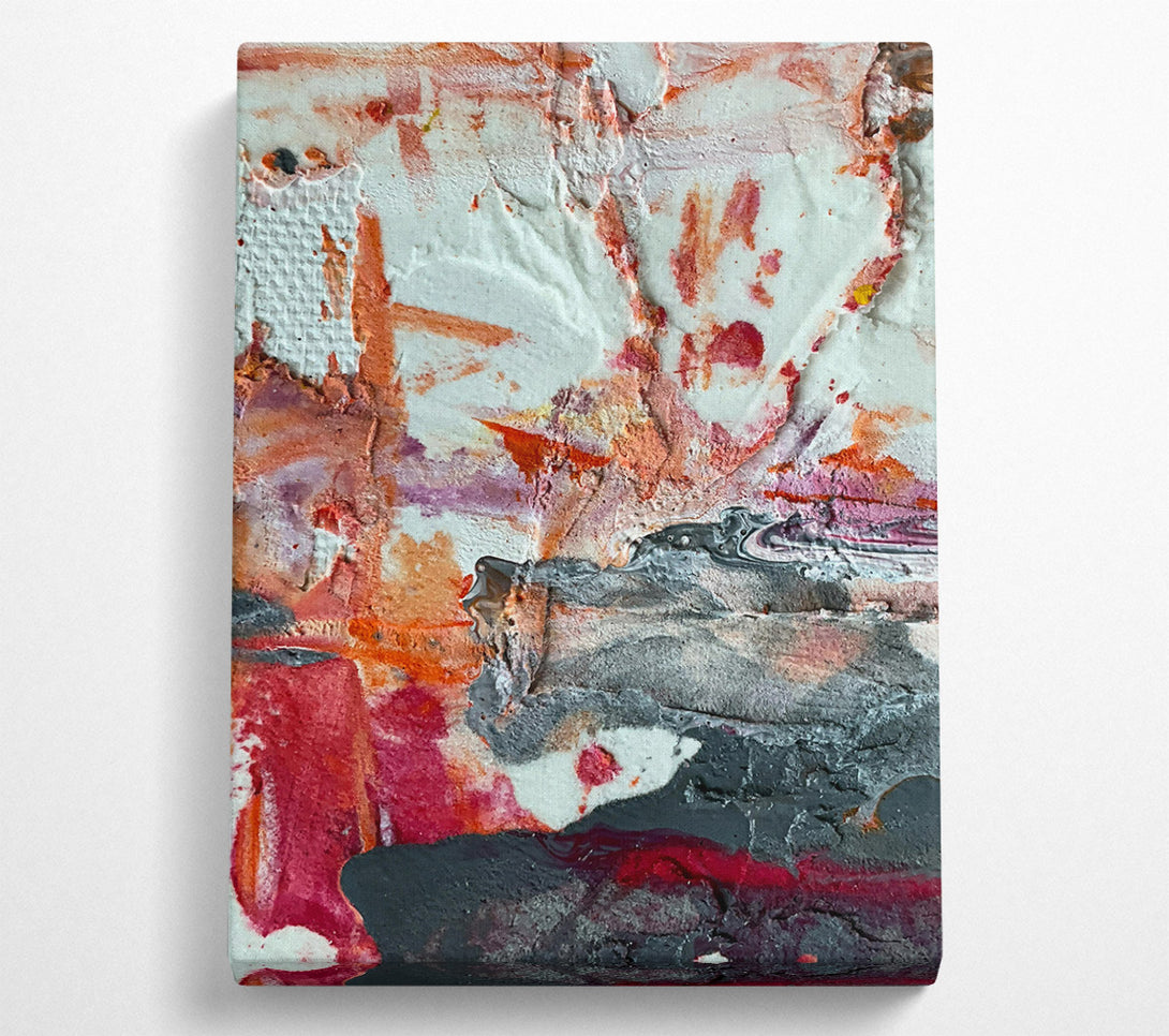  A Canvas Print of Crimson Abstract Landscape Canvas Wall Art