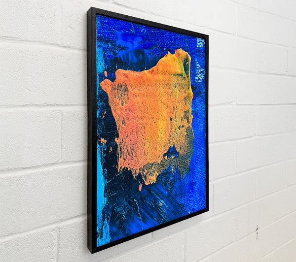 Orange Burst On Blue