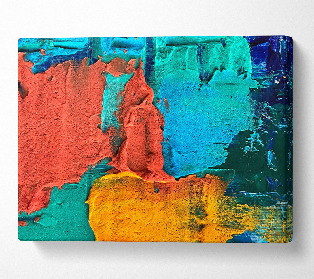  A Canvas Print of Orange Burst Abstract Canvas Art