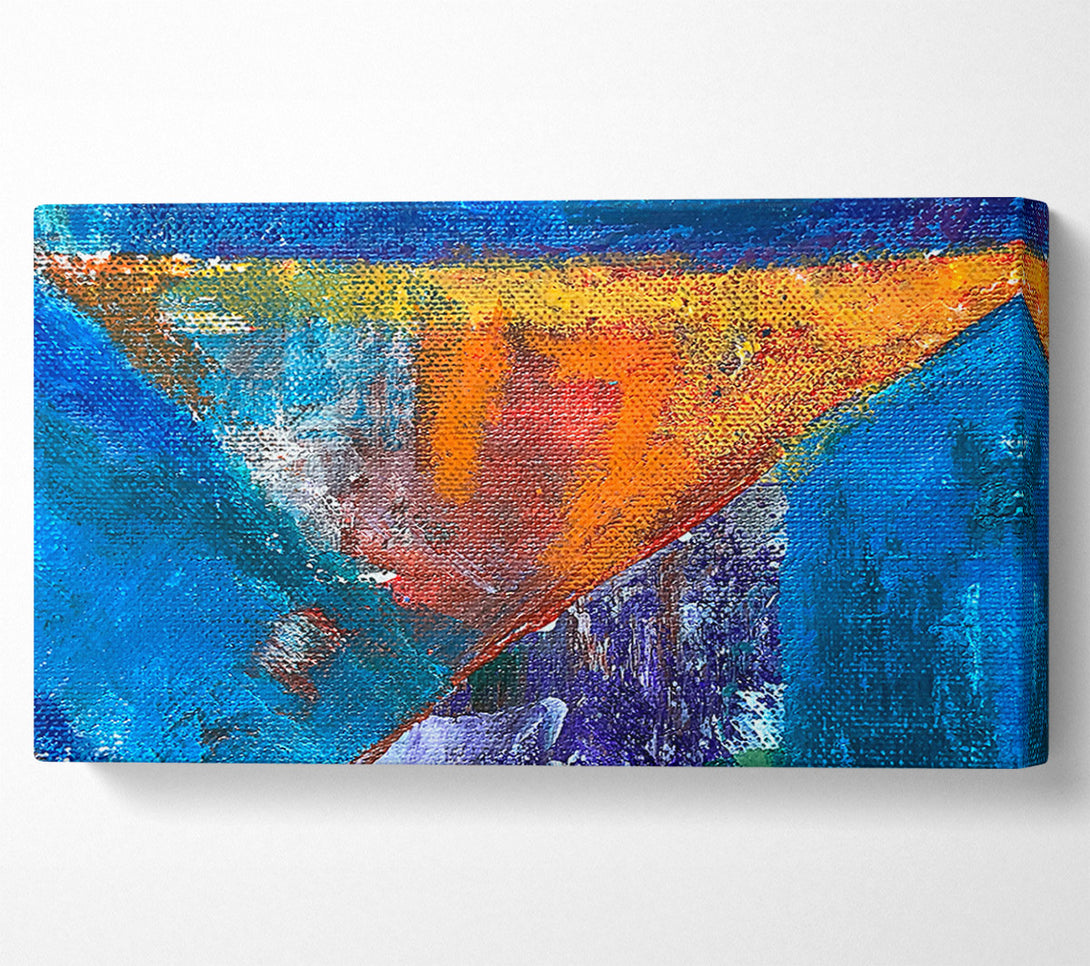  A Canvas Print of Azure Triangle Burst Canvas Wall Art