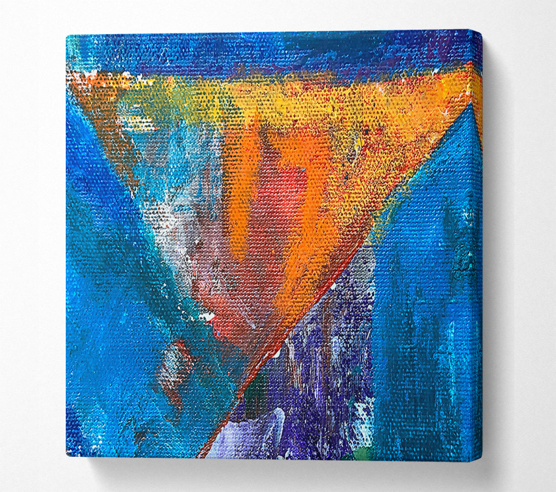  A Canvas Print of Azure Triangle Burst Canvas Wall Art