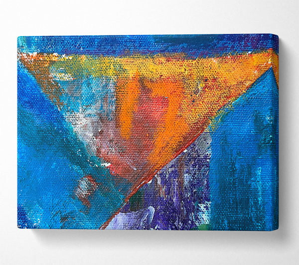  A Canvas Print of Azure Triangle Burst Canvas Wall Art