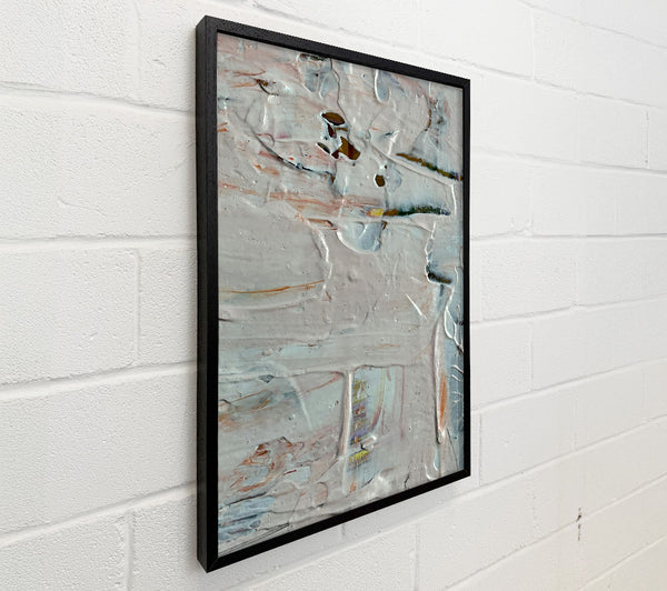 Silver And Peach Abstract