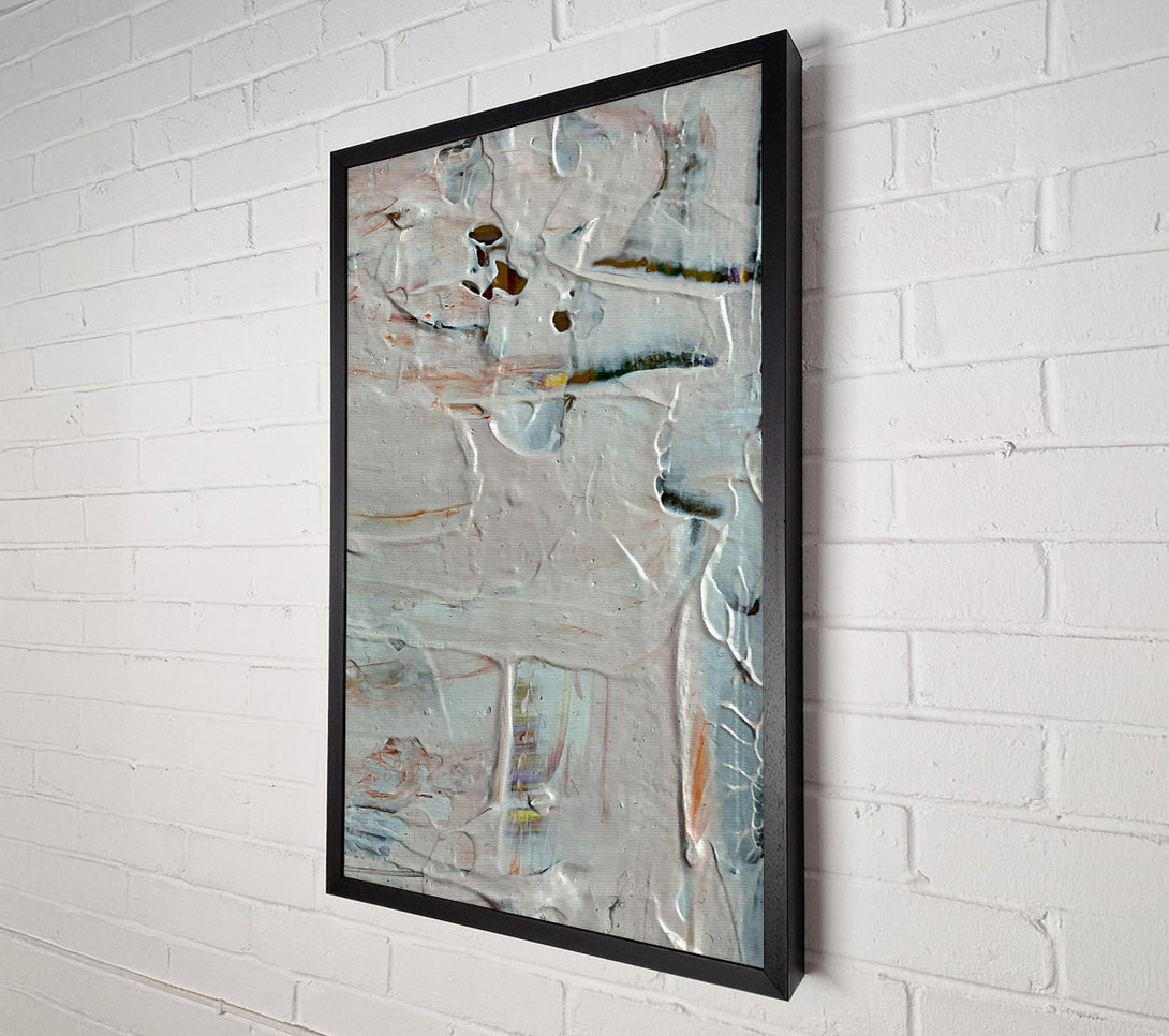  A Canvas Print of Silver And Peach Abstract Canvas Wall Art