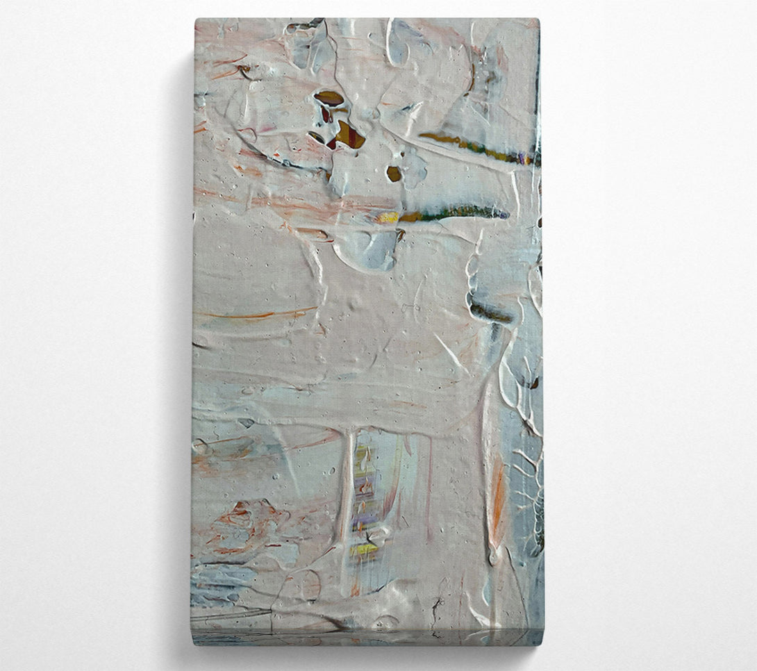  A Canvas Print of Silver And Peach Abstract Canvas Wall Art