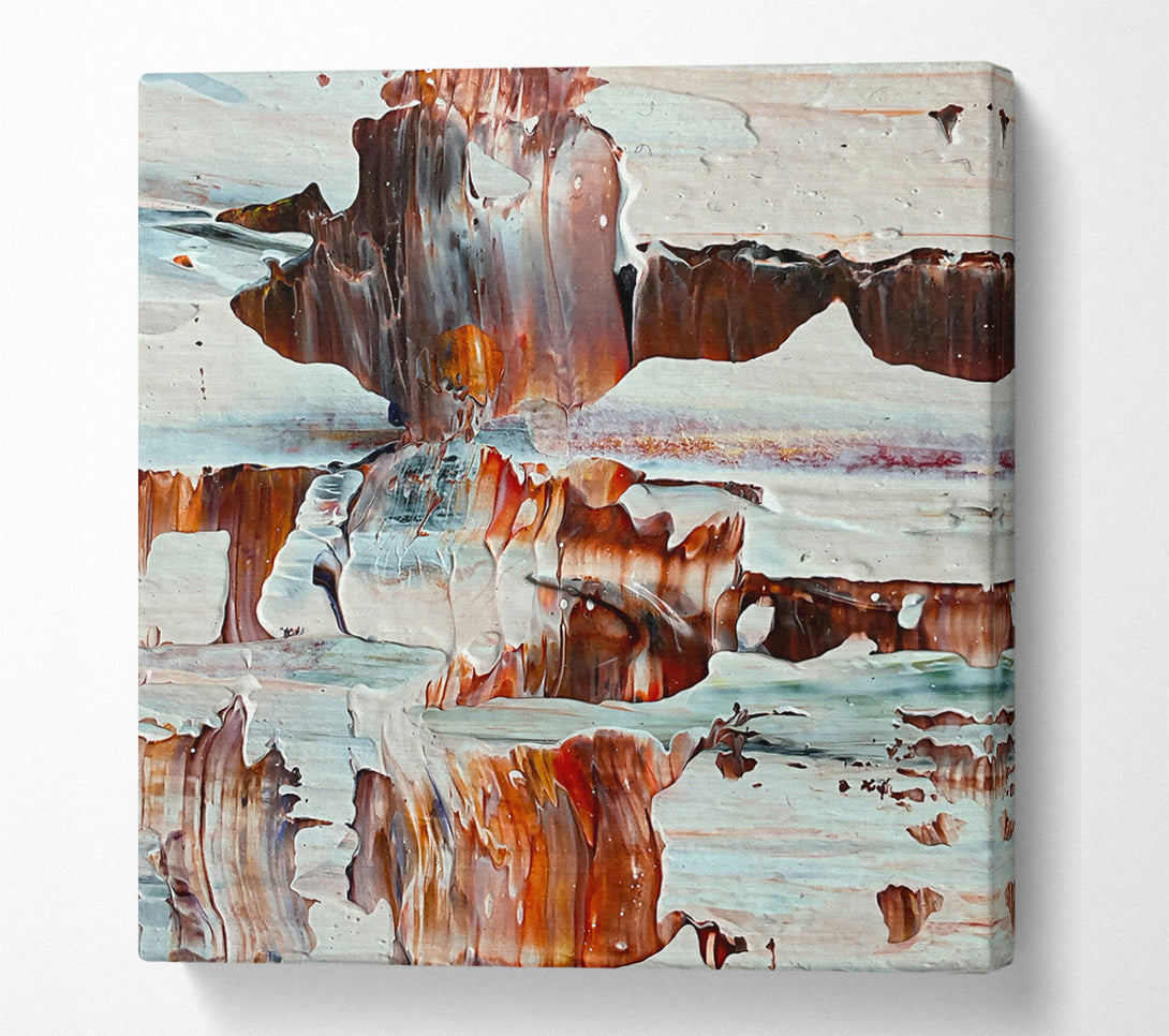  A Canvas Print of Faded Orange Landscape Canvas Print