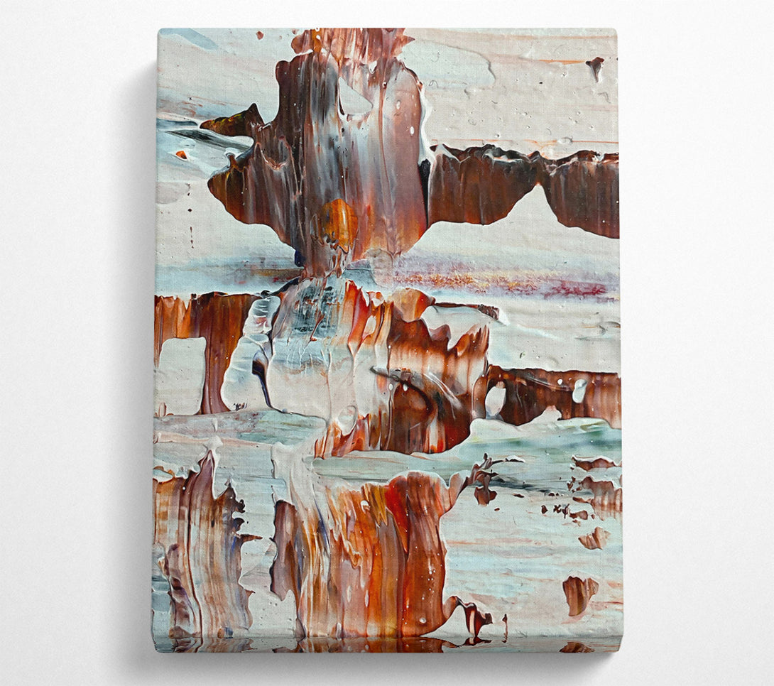 A Canvas Print of Faded Orange Landscape Canvas Print