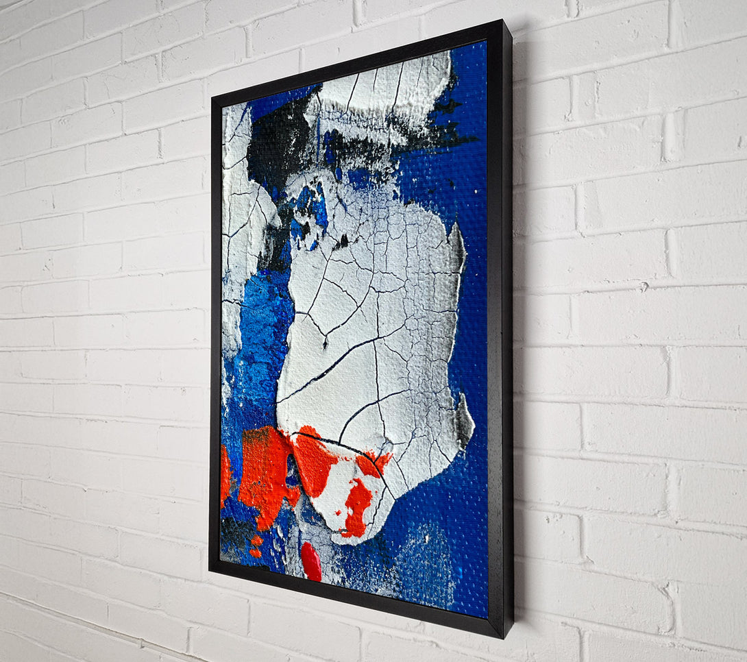  A Canvas Print of Blue Abstract Cracks Canvas Print