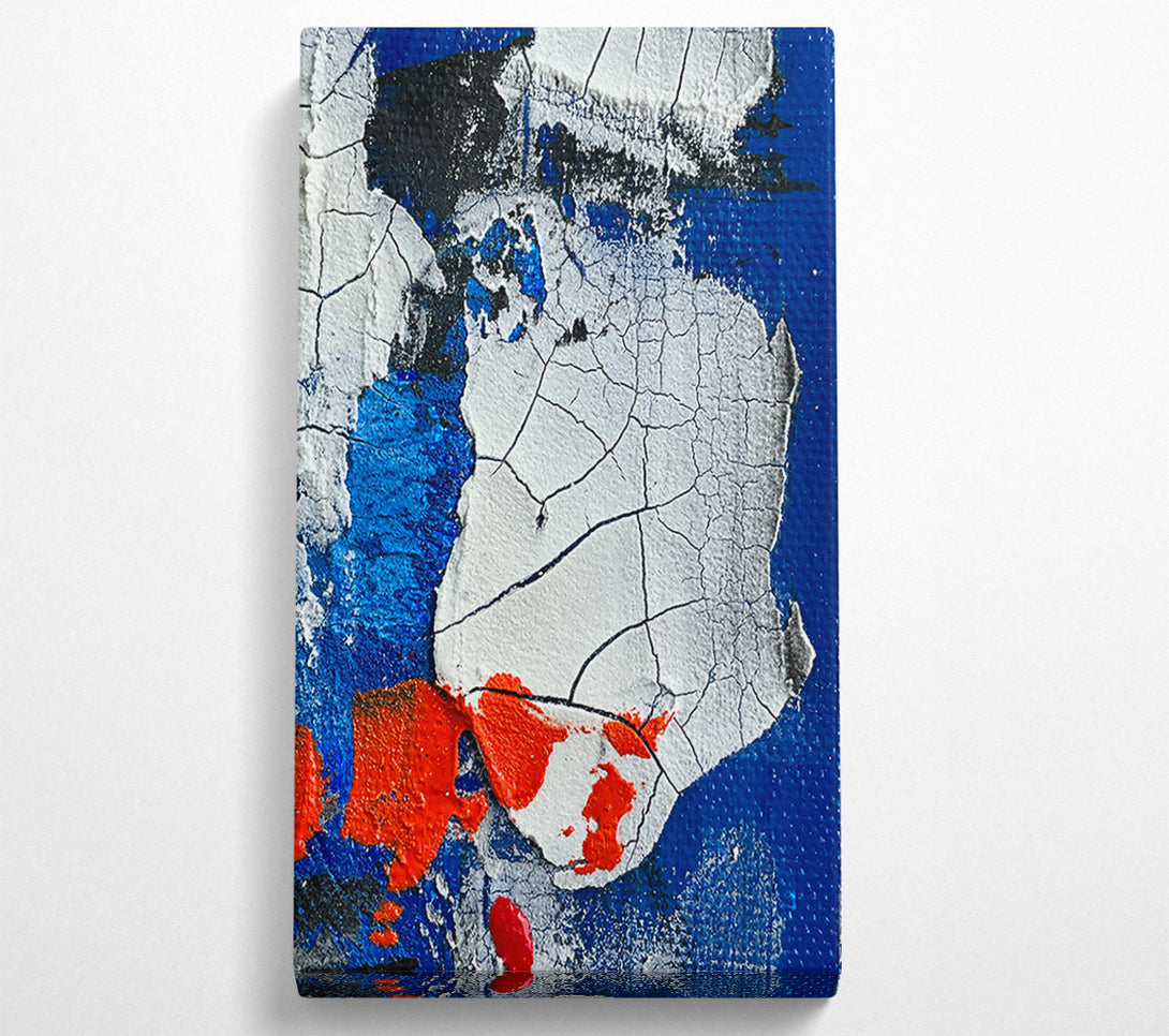  A Canvas Print of Blue Abstract Cracks Canvas Print