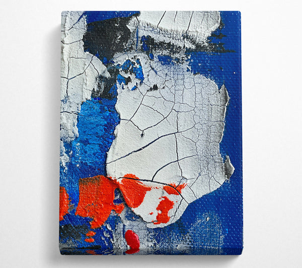  A Canvas Print of Blue Abstract Cracks Canvas Print