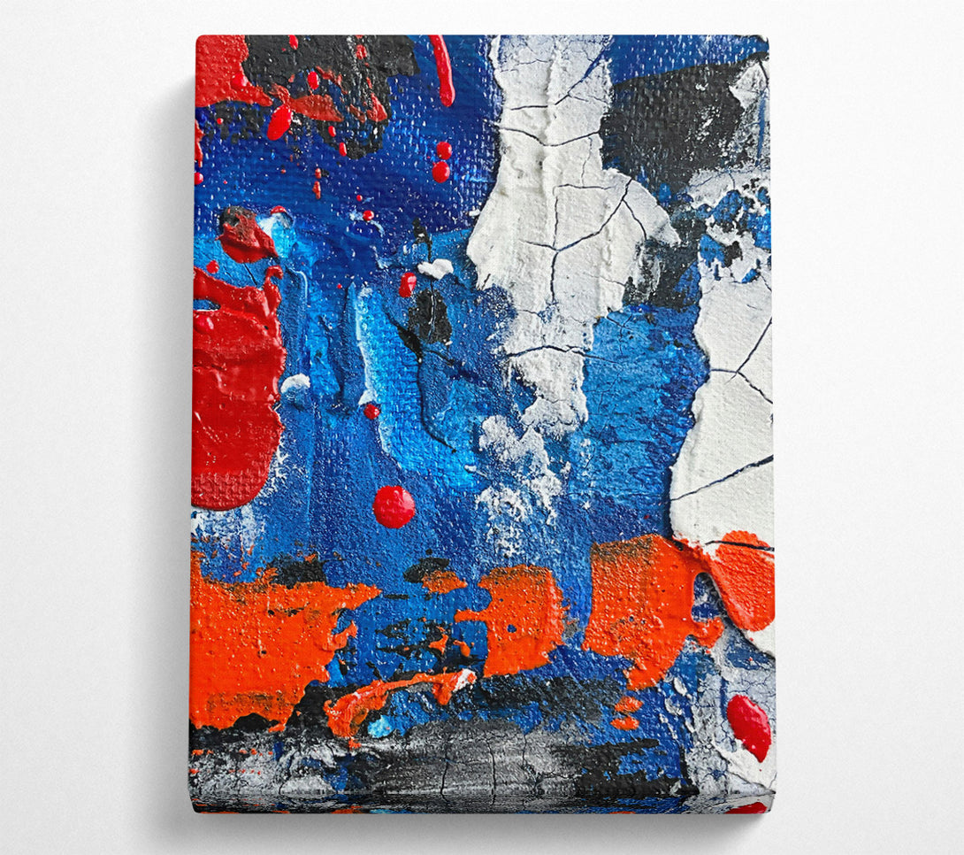  A Canvas Print of Blue Abstract Expressionism Canvas Art