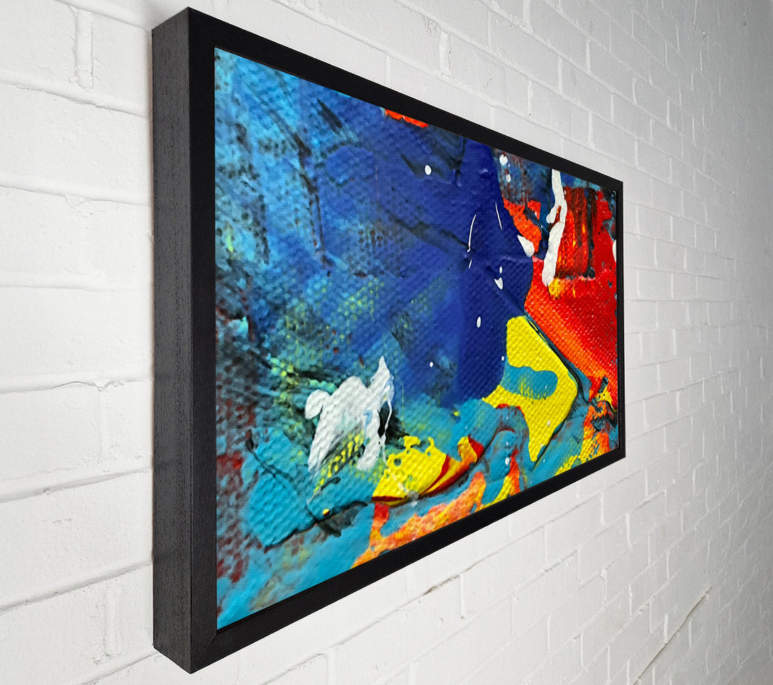  A Canvas Print of Azure Abstract Rhythm Canvas Art