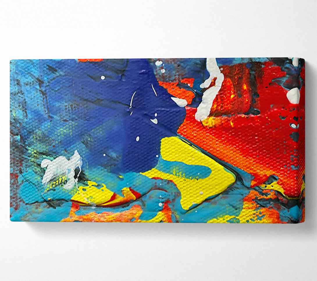  A Canvas Print of Azure Abstract Rhythm Canvas Art