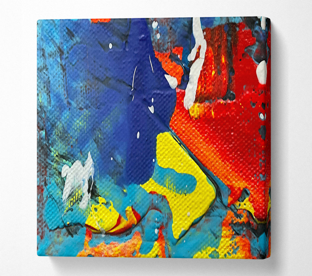  A Canvas Print of Azure Abstract Rhythm Canvas Art