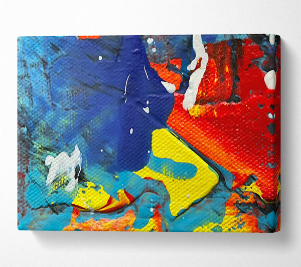  A Canvas Print of Azure Abstract Rhythm Canvas Art