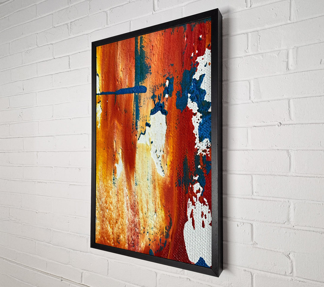  A Canvas Print of Orange Abstract Streaks Canvas Print