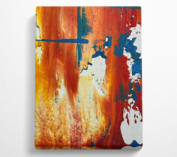  A Canvas Print of Orange Abstract Streaks Canvas Print