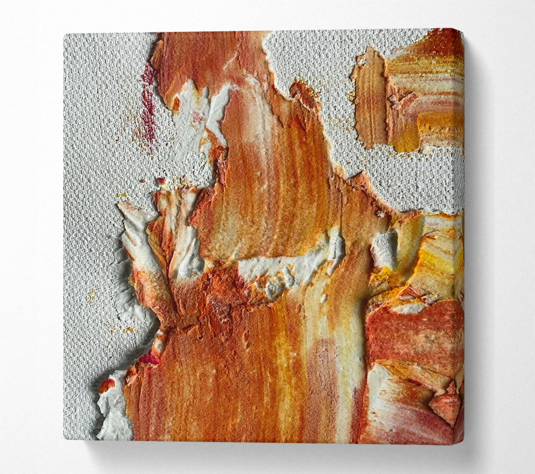  A Canvas Print of Rust & White Flow Canvas Wall Art