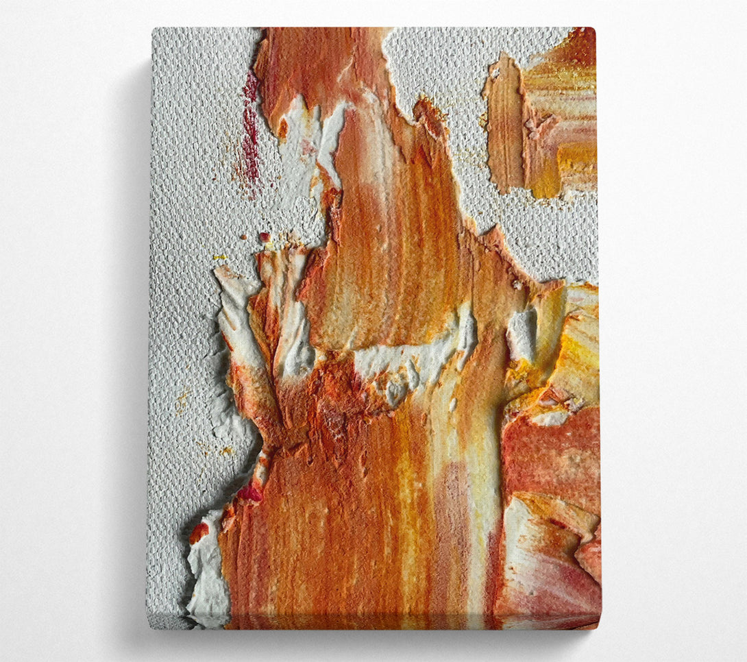  A Canvas Print of Rust & White Flow Canvas Wall Art