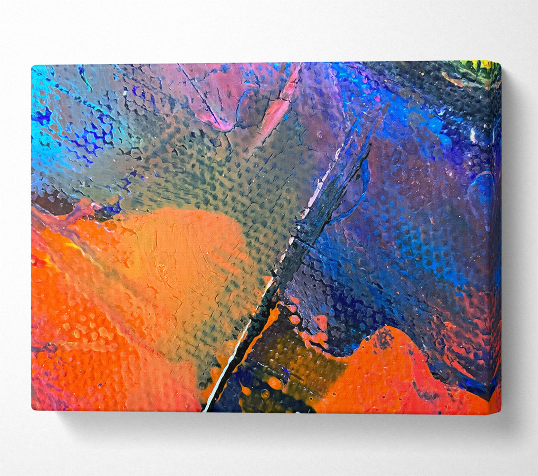  A Canvas Print of Orange Abstract Lines Canvas Print