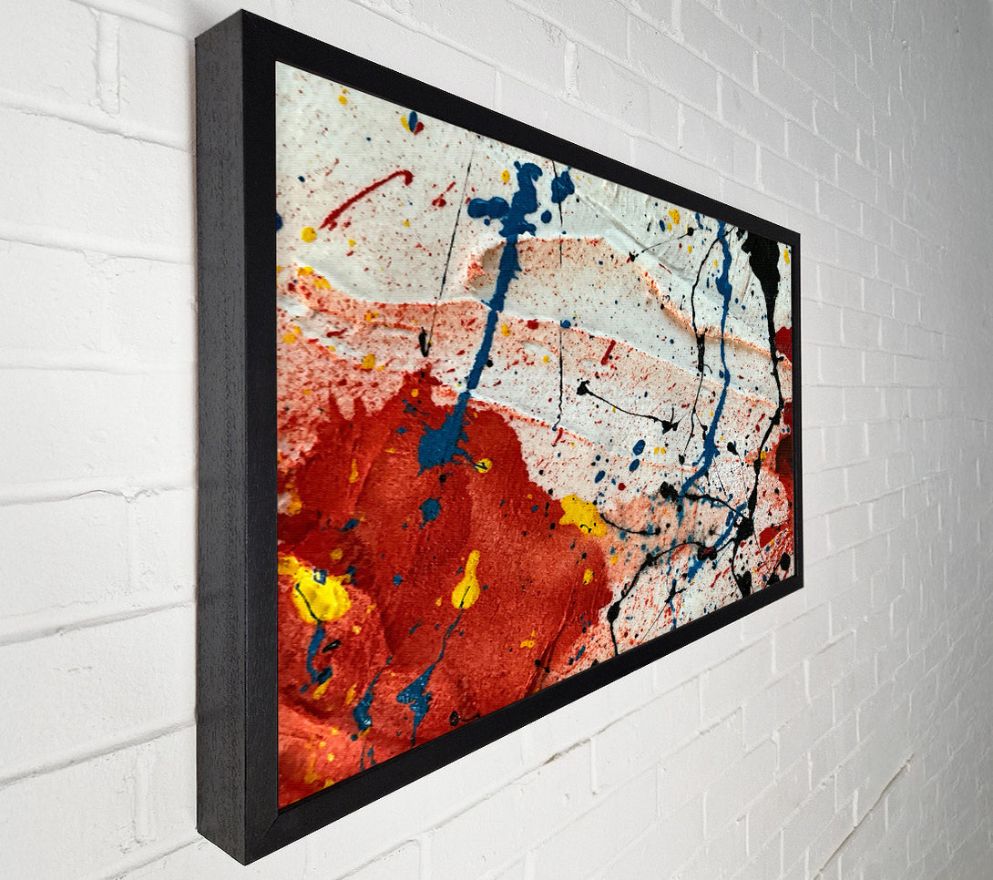  A Canvas Print of Red And Black Splattering Canvas Wall Art
