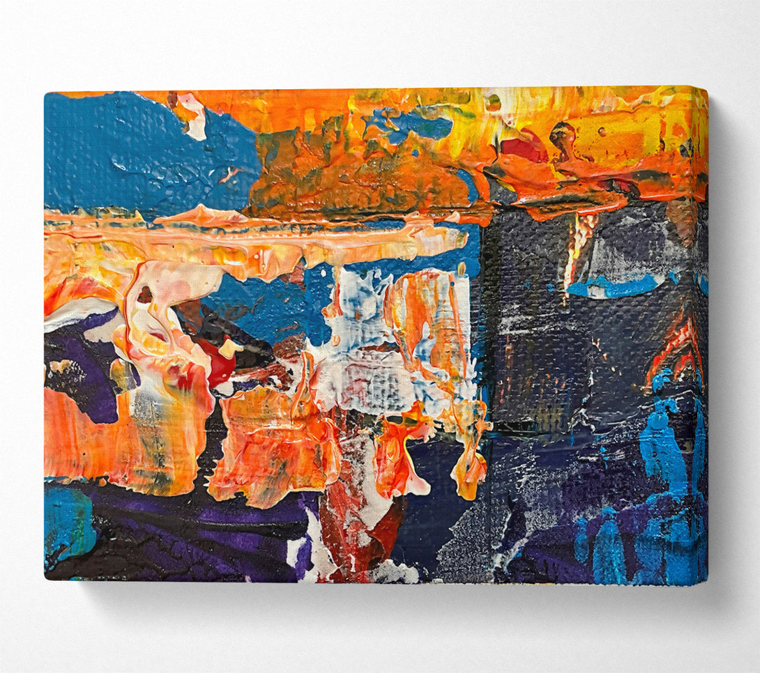  A Canvas Print of Orange Abstract Dreamscape Canvas Art