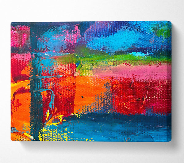  A Canvas Print of Azure And Crimson Dreams Canvas Art