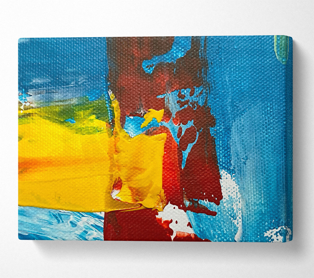  A Canvas Print of Blue Abstract Strokes Canvas Print