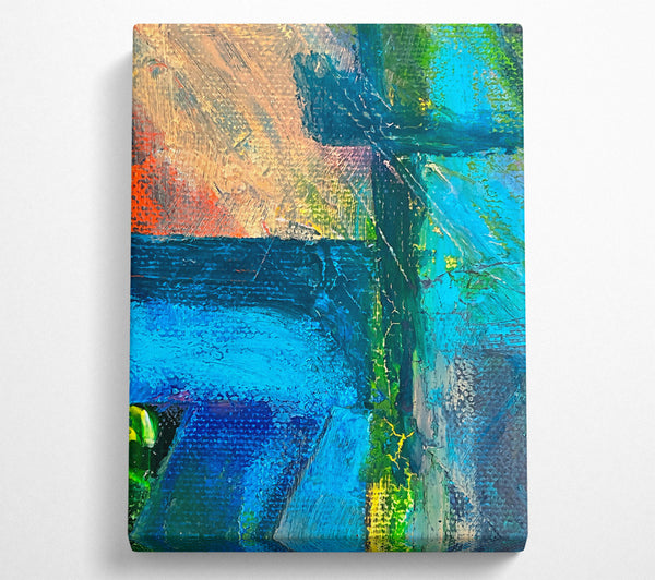  A Canvas Print of Blue Abstract Lines Canvas Art