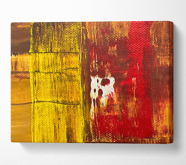  A Canvas Print of Crimson And Gold Abstract Canvas Wall Art