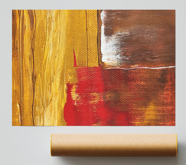 Golden Red Abstract