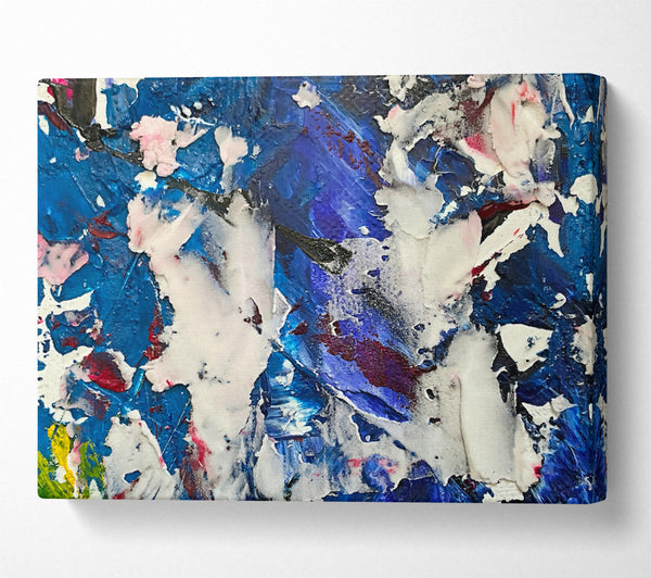  A Canvas Print of Azure And White Abstract Canvas Art