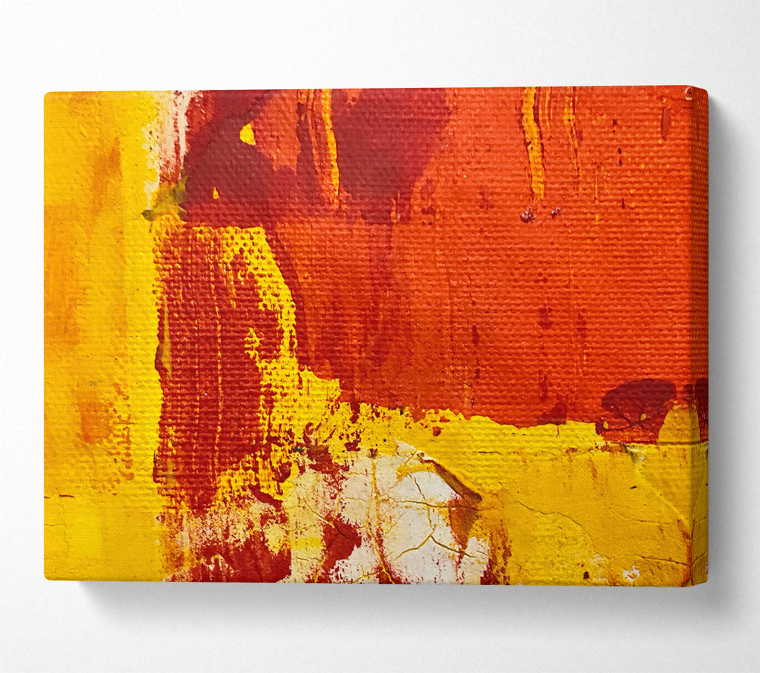  A Canvas Print of Crimson And Gold Strokes Canvas Wall Art