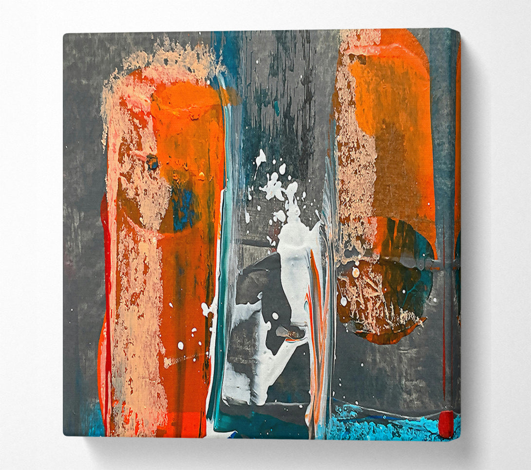 A Canvas Print of Orange Splashes Of Color Canvas Art