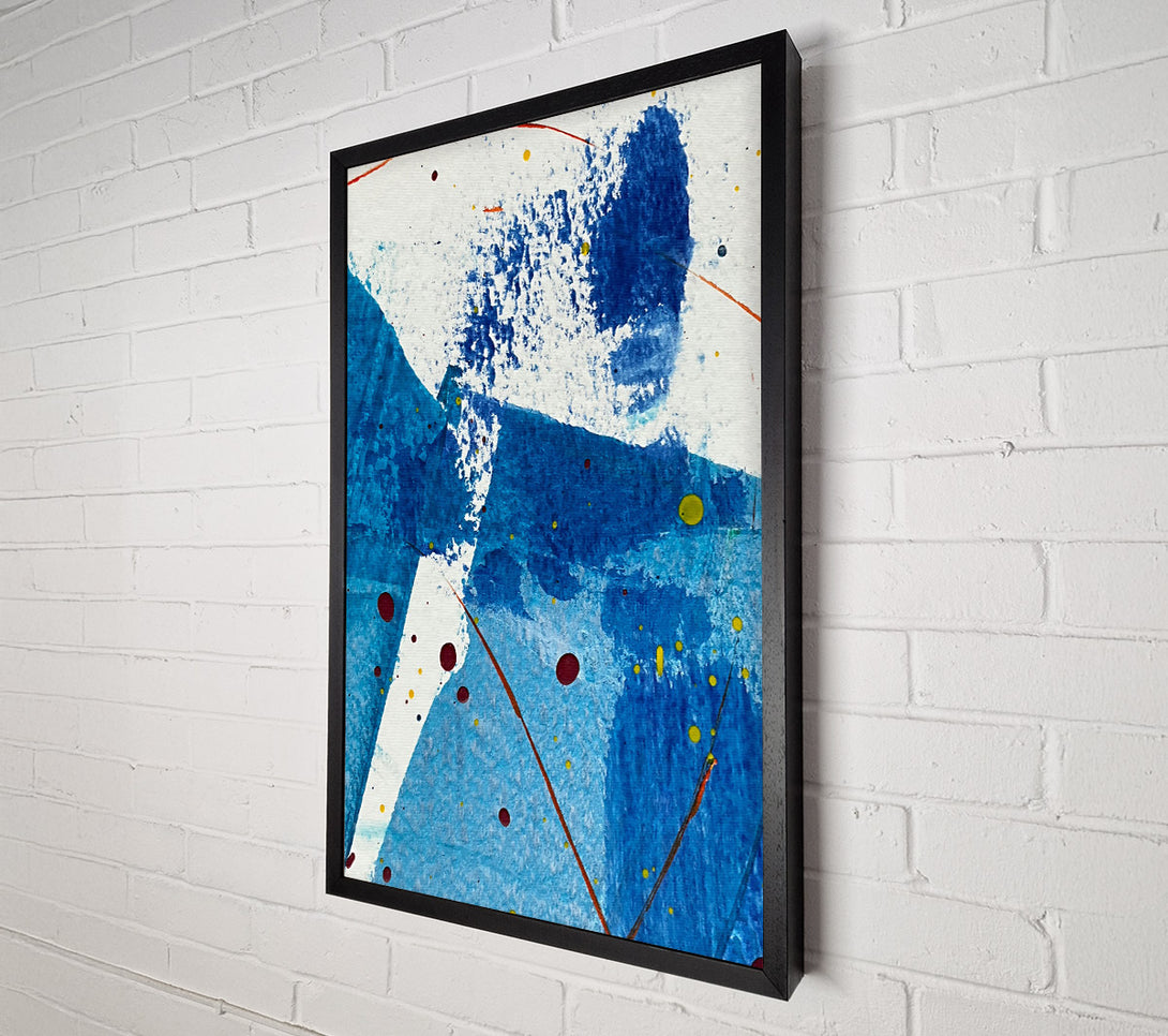  A Canvas Print of Azure & Crimson Splatter Canvas Wall Art
