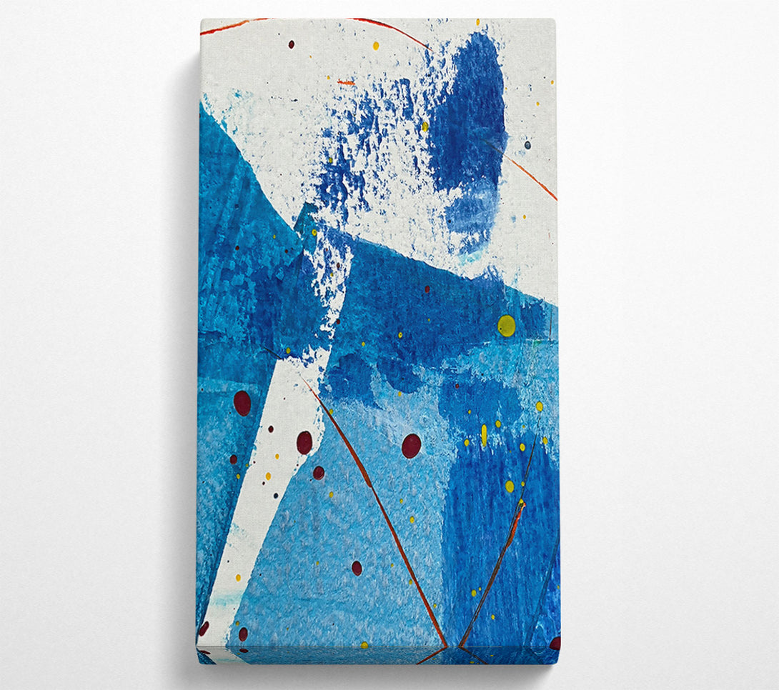  A Canvas Print of Azure & Crimson Splatter Canvas Wall Art