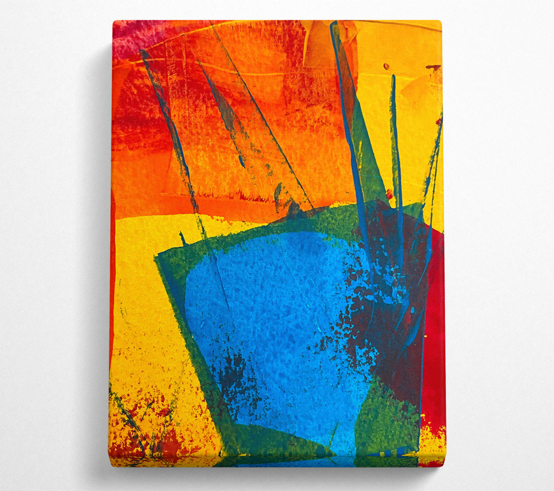  A Canvas Print of Blue Abstract Strokes Canvas Print