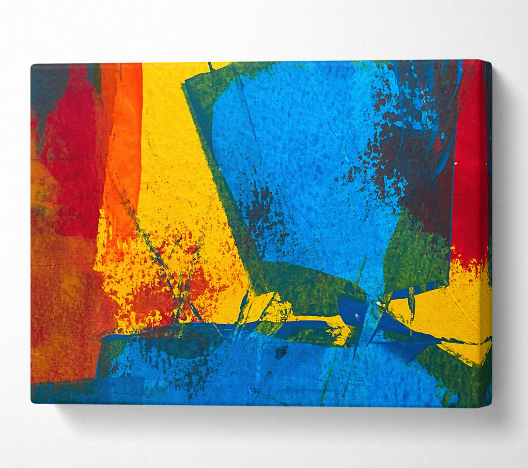  A Canvas Print of Azure Abstract Expressionism Canvas Art